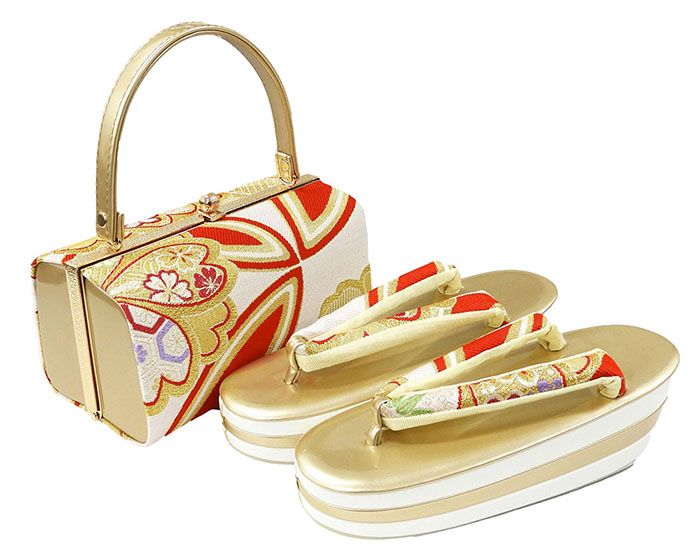 ＼10％クーポン+ポイント10倍／草履 バッグ 草履バッグセット L寸 振袖 成人式 帯生地 三枚芯 和装 着物 新品 n1380