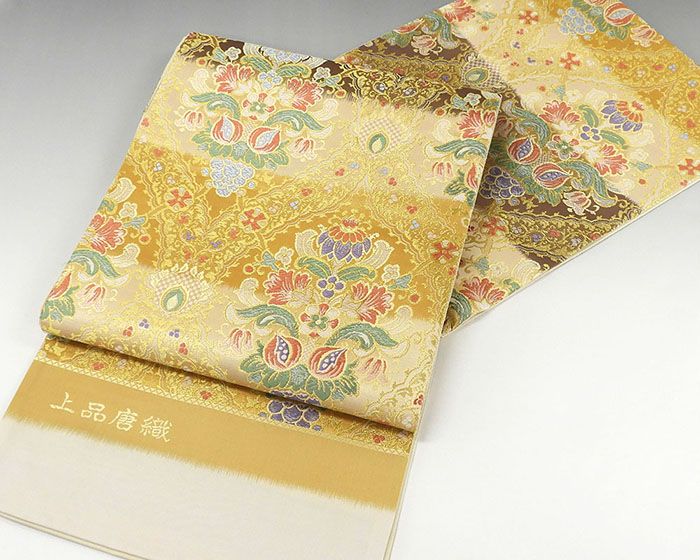 袋帯 新品仕立付き 正絹 西陣 大光謹製 唐花模様 袋帯 未仕立 仕立て代込み