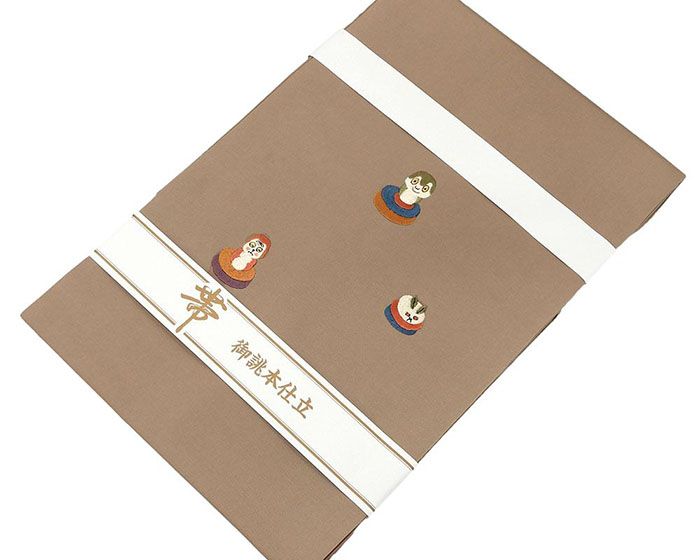 名古屋帯 新品仕立済 ポリエステル 刺繍干支模様 小難あり 新品 仕立て上がり h2874