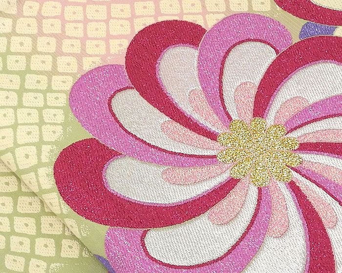 ＼20％OFFクーポン配布中／袋帯 交織 匹田花模様 リサイクル 中古 フォーマル 礼装用 パーティー 着物 g4096