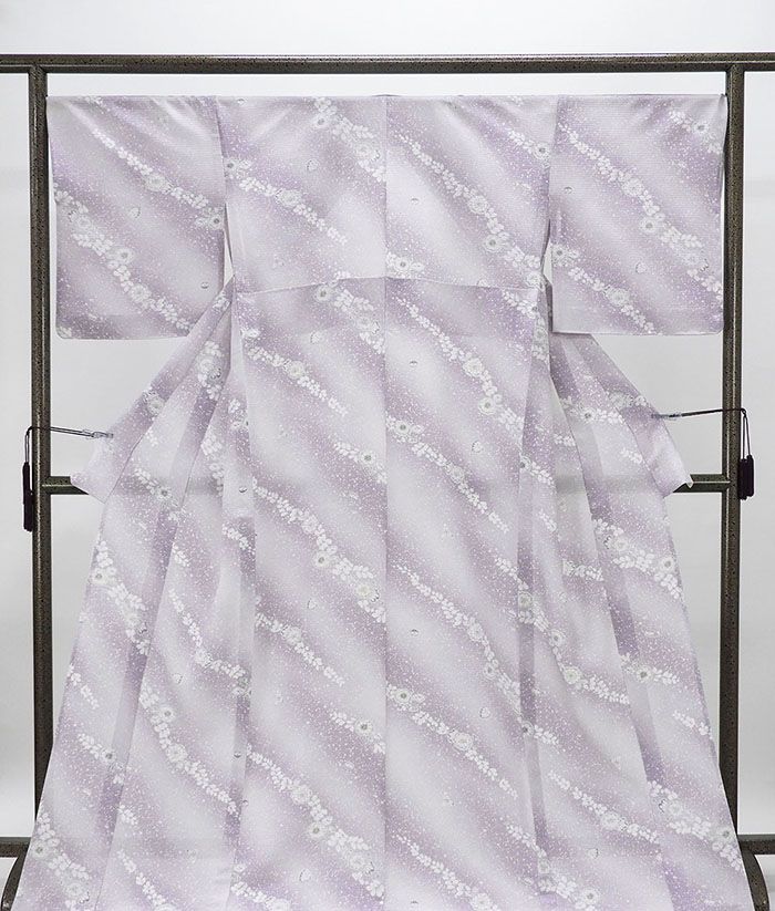 きもの翔鶴の＼ポイント10倍／夏物 小紋 新品 仕立上がり 正絹 辻が花 身丈169cm 裄丈68.5cm 夏用 夏物 仕立済 着物 wc2193｜アングル2