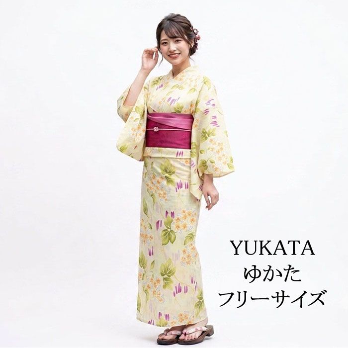 Rakuten - ＼10％OFFクーポン配布中／浴衣 レディース 単品 綿浴衣 紫陽花 唐辛子 プレタ浴衣 ゆかた 綿 女性 大人 フリーサイズ x0480