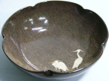 臥牛窯 [陶器]『白鷺二羽菓子鉢』（お取り寄せ商品です。）