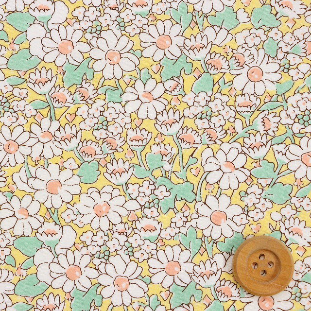 【サンドウオリジナルカラー】リバティ・ファブリックス タナローン（AliceW アリスW）クリーミーイエロー【15-3635152・J17A】