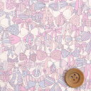 【サンドウオリジナルカラー】リバティ・ファブリックス タナローン生地(Jenny’s Bows ジェニーズ・ボウズ)メルティピンク&パープル【DC34400・J...