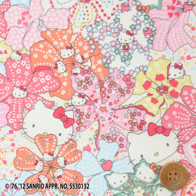 【サンドウ限定復刻色】ハローキティ×リバティプリント タナローン（Mauvey Hello Kitty ライトピンク）モービー・ハローキティ【DC27905・12B】のサムネイル