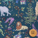 リバティプリント タナローン(Liberty Christmas ブルーグリーン(2022年))リバティ・クリスマス【DC29895・J22A】