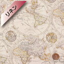 リバティプリント【フランダースリネン】(Around The World ベージュ)アラウンド・ザ・ワールド【23-2343121・SD23C】