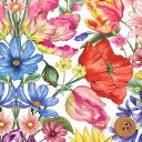 リバティ・ファブリックス タナローン(Floral Muse フローラル・ミューズ)レッド/ビビッドカラー【25-3635140・25AU】