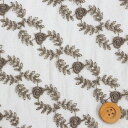 ★SALE★チュールレース ローズ刺しゅう/グレイッシュグリーン