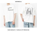 ジョンブル JOHNBULL メンズ オフィシャル ボブマーリー Bob Marley フォト バンド Tシャツ アーティスト ミュージック 半袖 Songs of Freedom 新作 人気 カットソー シンプル プリントT ボブマーレー レゲエ 1992 コピーライト有り【JM232C32】