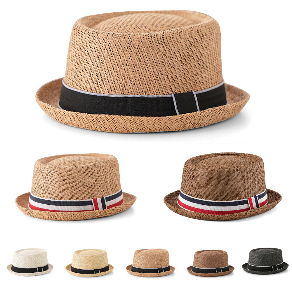 ポークパイ ハット ペーパーストロー サマーハット (10色) PORK PIE HAT