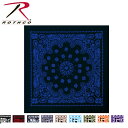 ロスコ レギュラーサイズ バンダナ ペイズリー柄（普通サイズ）RRothco Trainmen Paisley Bandana - 22X 22 4143他(14色）