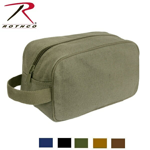 ロスコ 帆布・キャンバスバッグ メンズ ロスコ キャンバス トラベル ポーチ Rothco Canvas Travel Kit Bag:8126他（6色）