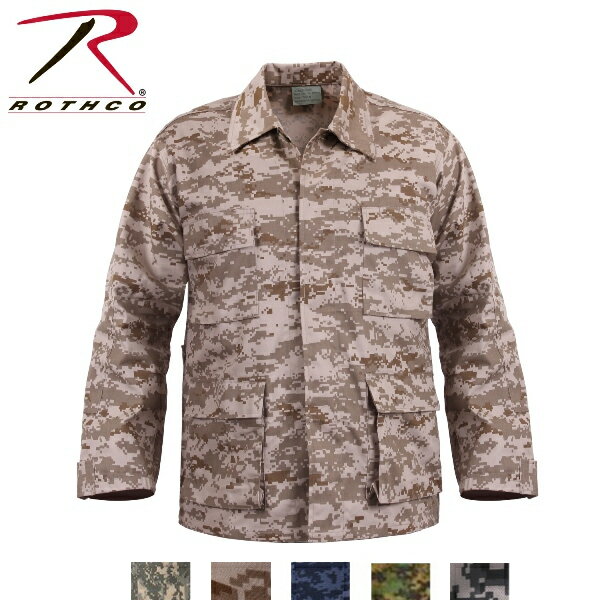 ロスコ迷彩BDUシャツジャケット/Rothco Digital Camo BDU Shirts/8695他