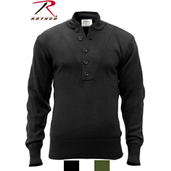 ROTHCO G.I..STYLE 5-BUTTON SWEATERS（ロスコ 5ボタン ヘンリーネック セーター)6368他（2色）