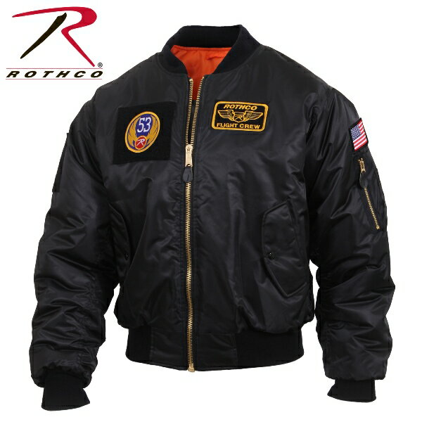 ロスコMA-1フライトジャケット パッチ付き Rothco MA-1 Flight Jacket with Patches7250他（2色）