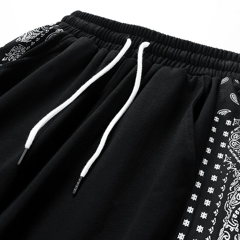 スウェット ショーツ サイド バンダナ柄 ハーフパンツ sweat shorts with bandanna...