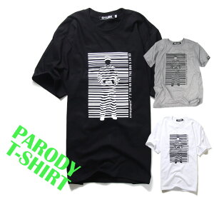 パロディ Tシャツ おもしろ 半袖 Banksy バンクシー Prisoner Barcode 2カラー メンズ レディース ユニセックス デザインTシャツ おしゃれTシャツ ネタTシャツ 個性的 半袖 トップス 夏 おみやげ プレゼント コットン100% M-L 白 黒 ファッション