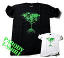 パロディ Tシャツ メンズ レディース おもしろ Tシャツ半袖 Earth Tree メンズ レディース ユニセックス デザインTシャツ おしゃれTシャツ ネタTシャツ 個性的 半袖 エコロジー トップス 夏 おみやげ プレゼント コットン100% M-L 白 黒 SDGs ファッション