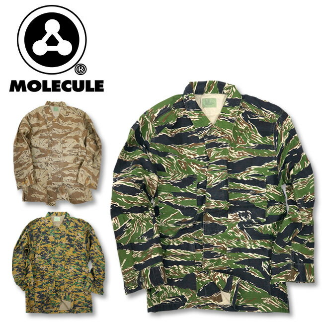 Molecule モレキュール アーミージャケット カモフラ柄 【迷彩柄 ミリタリージャケット 軍服 大きいサイズ ストリート系 スケーター ダンス メンズ ストリート系 ジャケット ビッグシルエット トップス】