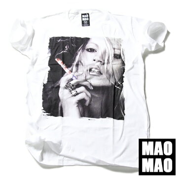 MAOMAO グラフィックTシャツ 不良 SMOKING メンズ 春夏秋冬用 白 M-L【サブリメーション Tシャツ ストリート系 デザインTシャツ メンズ トップス レディース 半袖Tシャツ】