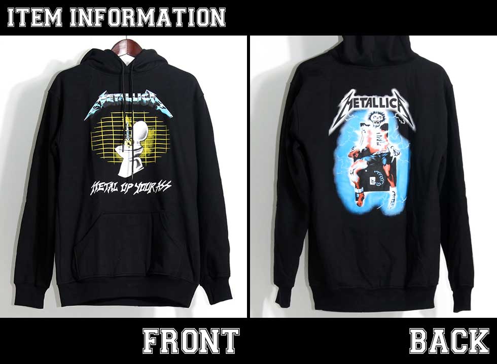 送料無料 ロックパーカー Metallica パーカー メタリカ プルオーバー 裏起毛 パーカ メンズ レディース バンド スウェット 衣装 ロゴT フード トレーナー ダンス ミュージック ファッション 秋冬 冬服 コットン 綿 100% ブラック 黒 M-2XL