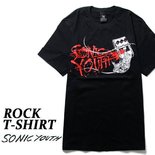 Sonic Youth Tシャツ ソニックユース ロックTシャツ バンドTシャツ 半袖 メンズ レディース かっこいい バンT ロックT バンドT ダンス ロック パンク 大きいサイズ 綿 黒 ブラック M L XL 春 夏 おしゃれ Tシャツ ファッション
