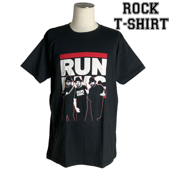 [在庫処分]Run-D.M.C. グラフィック Tシャツ ラン ディーエムシー メンバーイラスト ロックTシャツ バ..