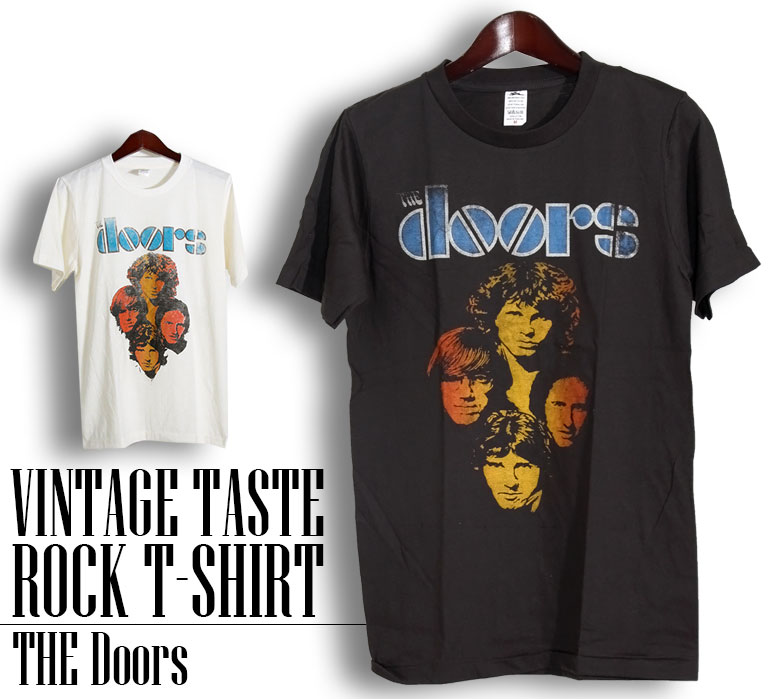 ヴィンテージ風 Doors Tシャツ ドアーズ ロックTシャツ バンドTシャツ メンズ レディース ロックT バンドT バンT ロゴ バンド ロゴT ダンス ミュージック ファッション ブラック ホワイト 黒 白 大きいサイズ M L XL 2XL綿 100 春夏 夏物 おしゃれ