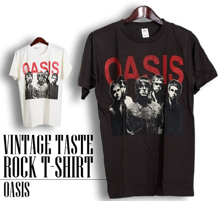 ヴィンテージ風 Oasis Tシャツ オアシス ロックTシャツ バンドTシャツ メンズ レディース ロックT バンドT バンT ロゴ バンド ロゴT ダンス ミュージック ファッション ブラック ホワイト 黒 白 MLXL2XL大きいサイズ 綿 100% 春夏 夏物 おしゃれ