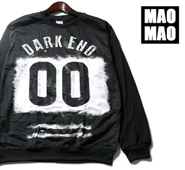 グラフィック スウェット トレーナー DARK END メンズ 春秋冬用 黒 M-L動物プリントTシャツ デザイン リブ袖スウェット メンズ ロンT 長袖 レディース 白 リブ袖 長袖Tシャツ
