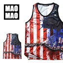 総柄 メッシュタンクトップ USA 国旗柄 メンズ レディース ユニセックス ダンス衣装 メッシュ バスケットシャツ メンズ ポリエステル100% 春夏用 S-...