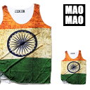 MaoMao インド 国旗柄 バスケ タンクトップ メンズ レディース ゲームシャツ 総柄 デザイン 国旗 Tシャツ バスケシャツ ストリート系 ダンス 衣装 ...