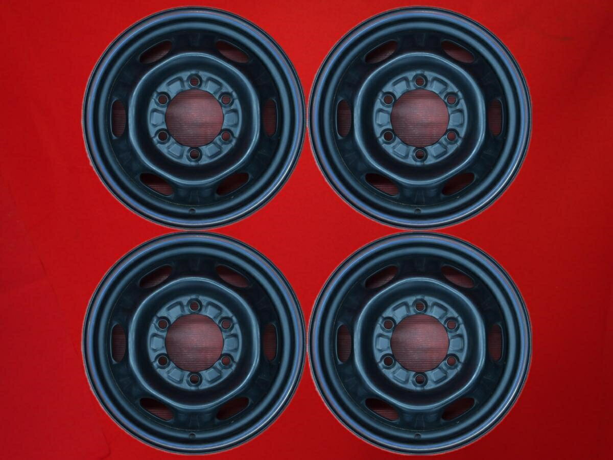 ☆TT Eスチール(RED&BLUEライン有) 5.5Jx15 +45 6/139.7 ブラック(黒色)系 キャラバン バン