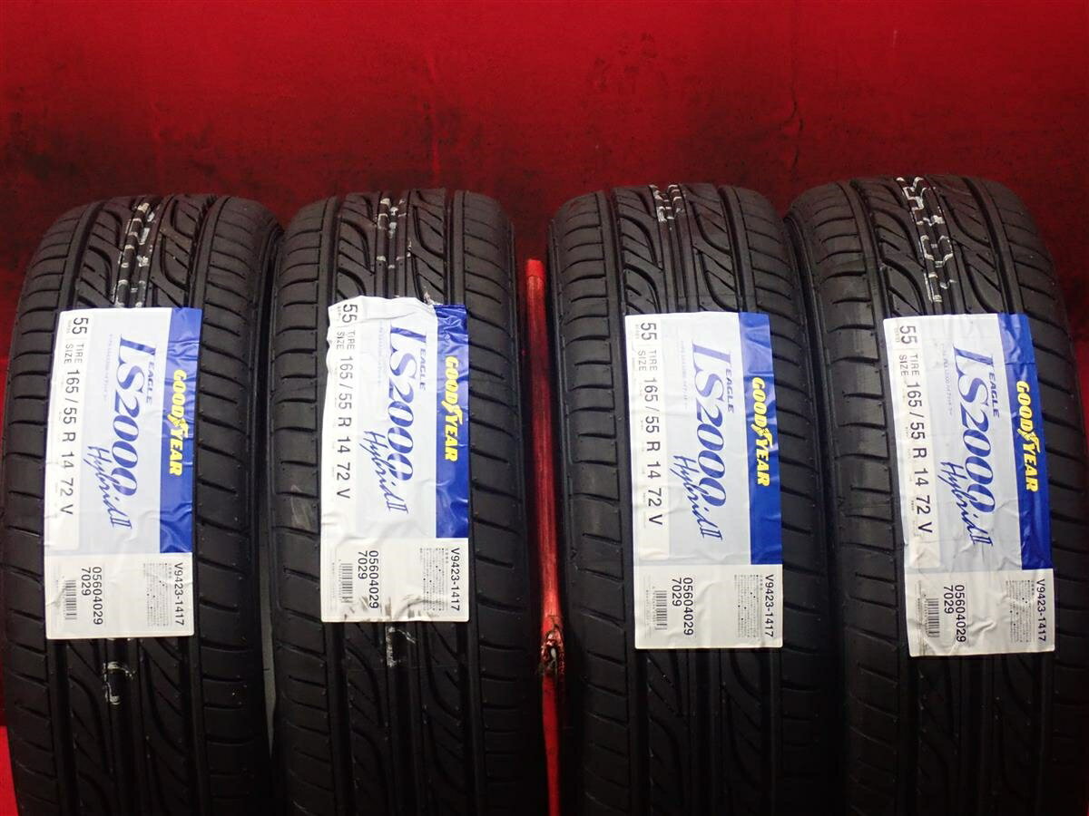 グッドイヤー イーグル LS2000 ハイブリッドII GOODYEAR EAGLE LS2000 Hybrid II 165/55R14 72V AZ-ワゴン AZ-ワゴン カスタムスタイル MRワゴン MRワゴン Wit eKスポーツ アルト アルト ラパン オッティ オプティ キャロル スピアーノ セルボ ゼスト ゼスト スパーク トッ