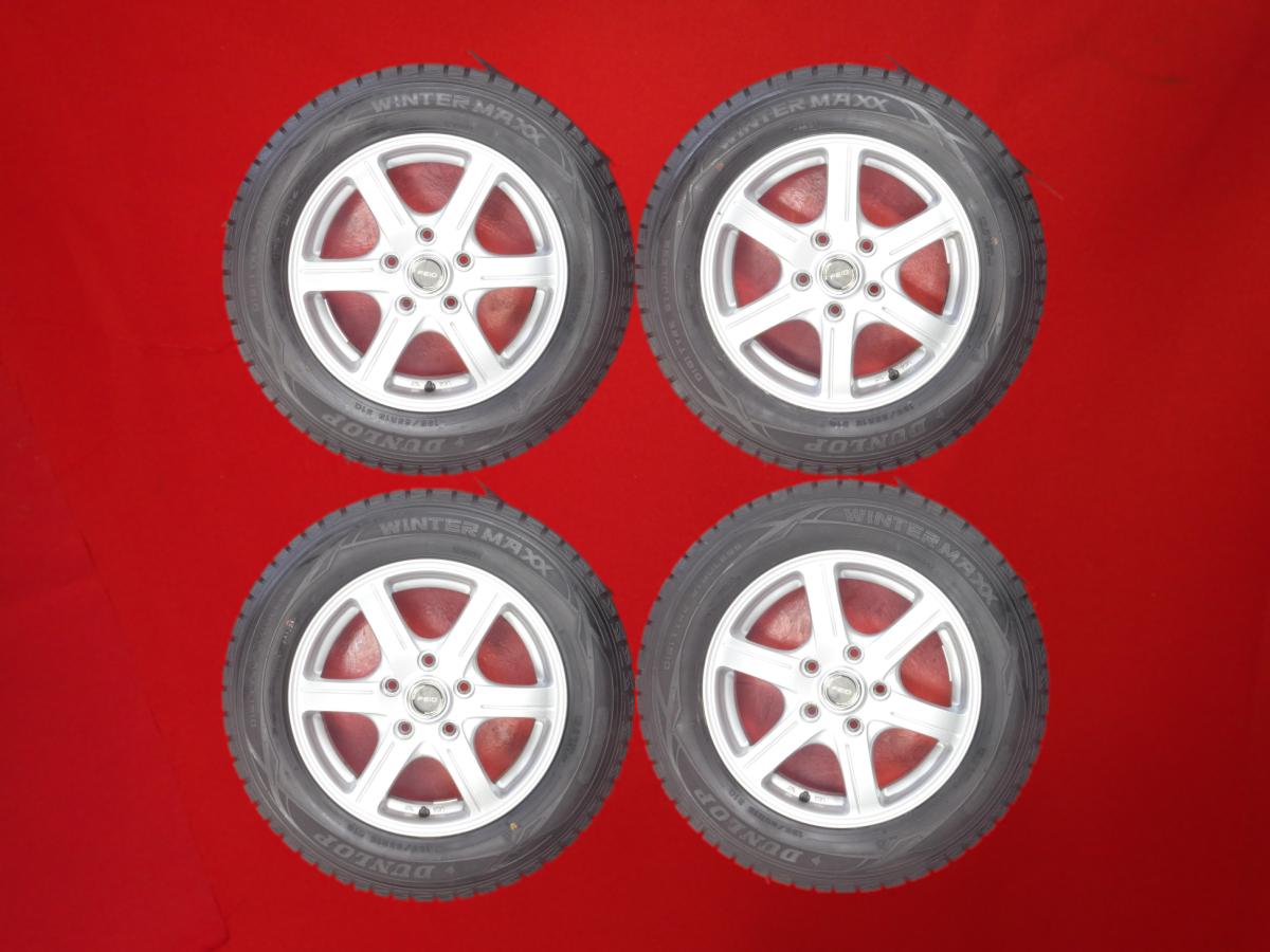 ダンロップ ウィンター MAXX 01(WM01) DUNLOP WINTER MAXX 01 195/65R15 91Q 6スポークタイプ 1P 6Jx15 +53 5/114.3 シルバー(銀色)系 S-MX マークII プレマシー アイシス ラフェスタ ハイウェイスター ステップワゴン スパーダ プログレ ヴォクシー センティア クレスタ ス