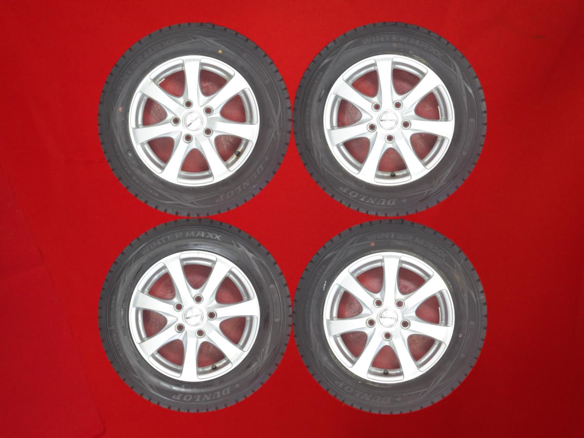 ダンロップ ウィンター MAXX 01(WM01) DUNLOP WINTER MAXX 01 195/65R15 91Q 7スポークタイプ 1P 6Jx15 +53 5/114.3 シルバー(銀色)系 プログレ センティア プレマシー S-MX マークII ステップワゴン スパーダ アコード ワゴン アイシス ラフェスタ ハイウェイスター リバテ