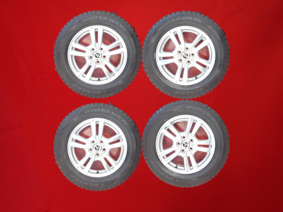 ダンロップ ウィンター MAXX 02(WM02) DUNLOP WINTER MAXX 02 195/65R15 91Q 5Wスポークタイプ 1P 6Jx15 +45 5/100 シルバー(銀色)系 CT200h インプレッサ アネシス インプレッサ プリウスPHV インプレッサ スポーツ プレミオ インプレッサ G4 ビスタ アルデオ ウィッシュ