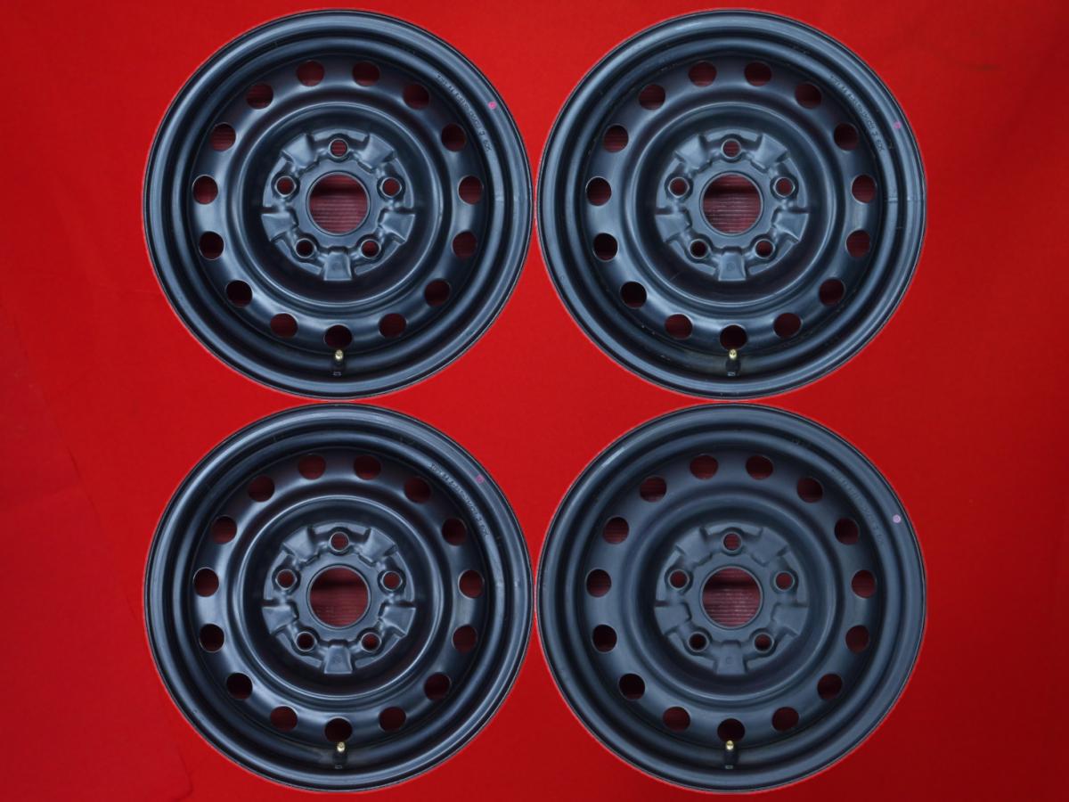 カペラ 系純正スチール〈キャップ無〉 5.5Jx14 +42 5/114.3 ブラック(黒色)系 カペラ