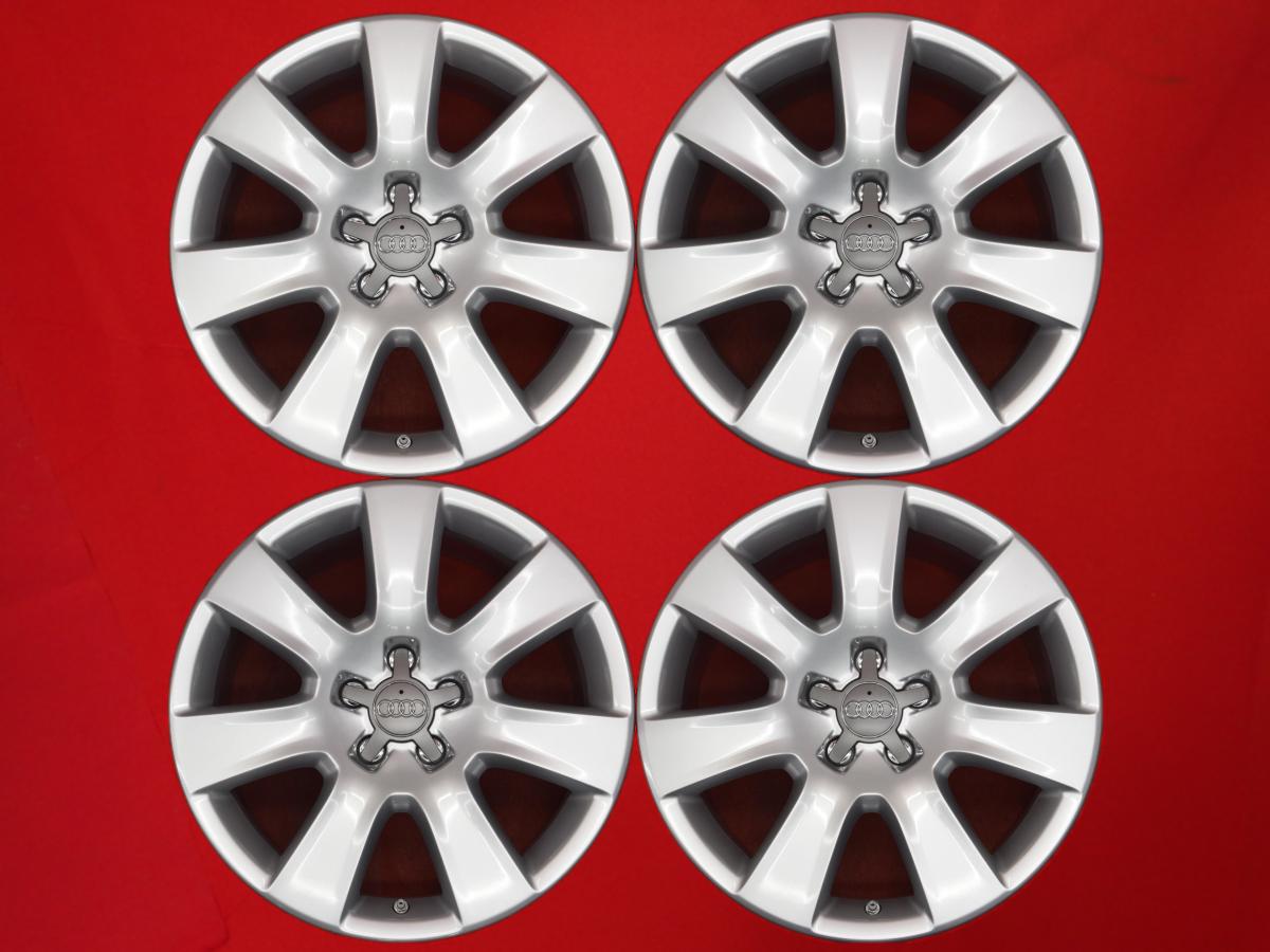 アウディ A8(4H)純正18inch 7.5Jx18 +26 5/112 シルバー(銀色)系 A6 オールロード オールロード