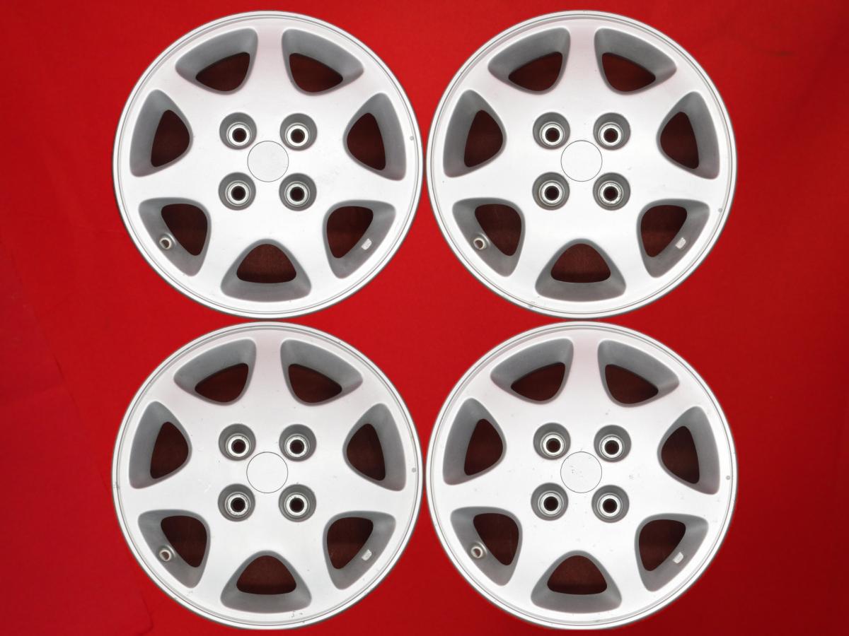 S13 系純正7本スポーク 6Jx15 +40 4/114.3 シルバー(銀色)系 スカイライン プリメーラUK 180SX シルビア サニー NV200 バネット バン