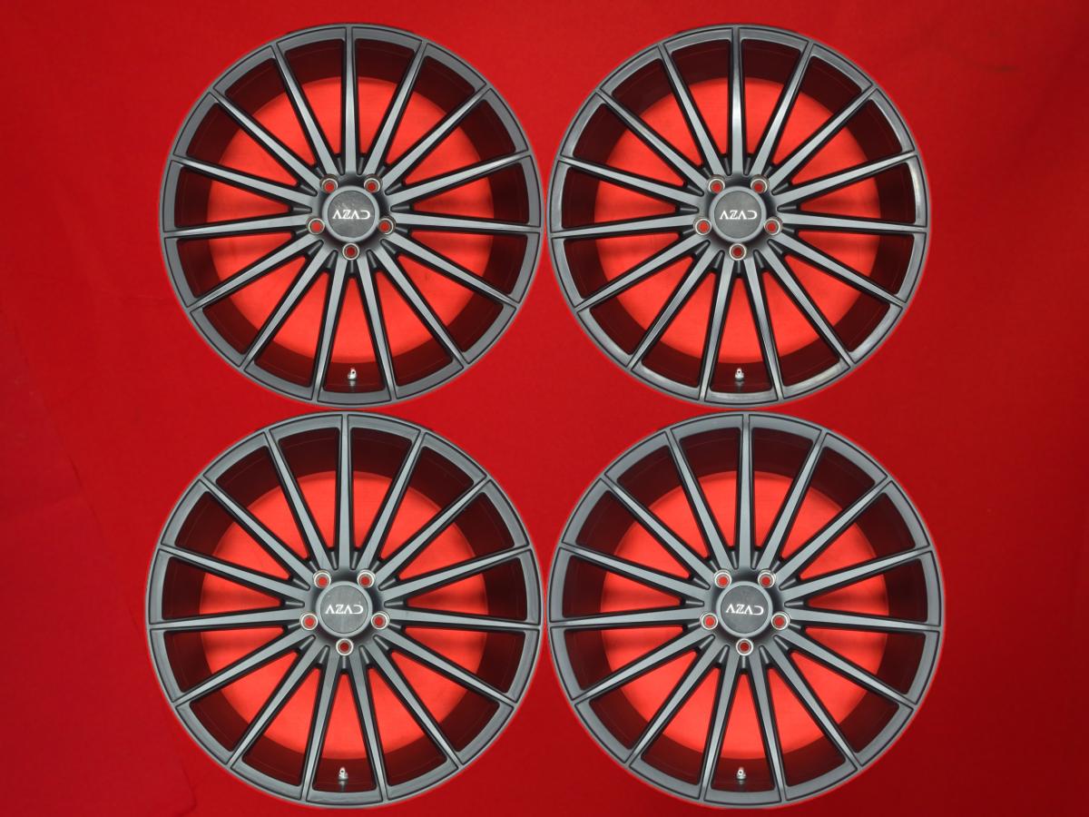 AZAD AW48 9/10.5Jx22 +30 5/120 ブラック(黒色)系 7シリーズ LS460