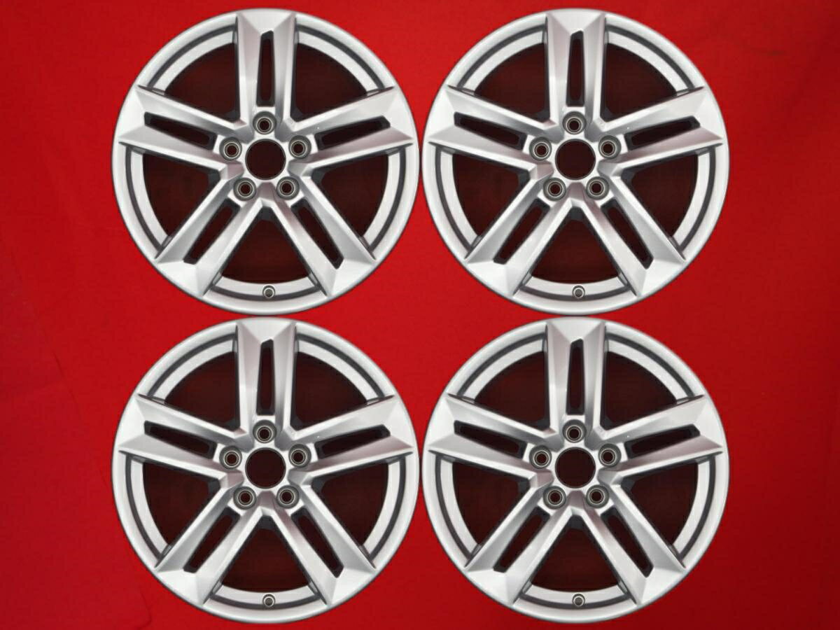 アウディ A5/S5(8W)純正5エアロスポーク 7Jx17 +42 5/112 シルバー(銀色)系 A6 A4 TT クーペ/TTロードスター A4 アバント A6 アバント TT クーペ Q3 A4 CABRIOLET Q2