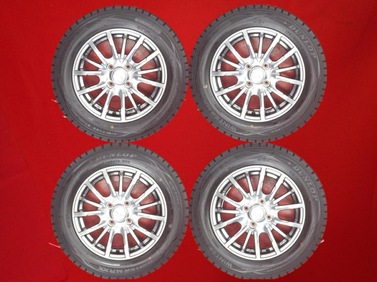 ダンロップ ウィンター MAXX 01(WM01) DUNLOP WINTER MAXX 01 175/65R14 82Q レーベン DS-5 5.5Jx14 +50 4/100 ガンメタ系 デミオ コルト プラス ヴィッツ キューブ キュービック ノート ブーン ルミナス プラッツ コルト キューブ フィット アリア フィット