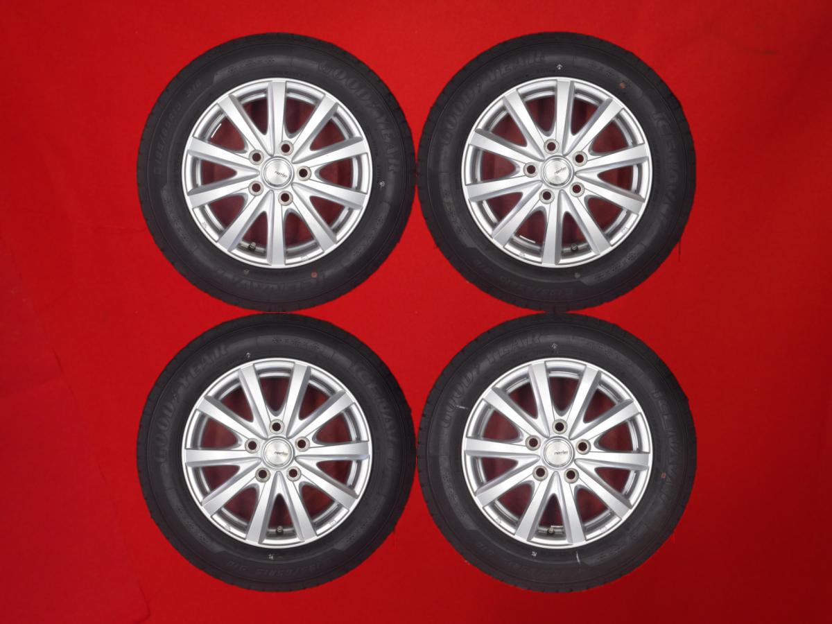 グッドイヤー アイスナビ 7 GOODYEAR ICENAVI 7 195/65R15 91Q RAVRION RS01 6Jx15 +52 5/114.3 シルバー(銀色)系 アイシス ヴォクシー エスクァイア ノア