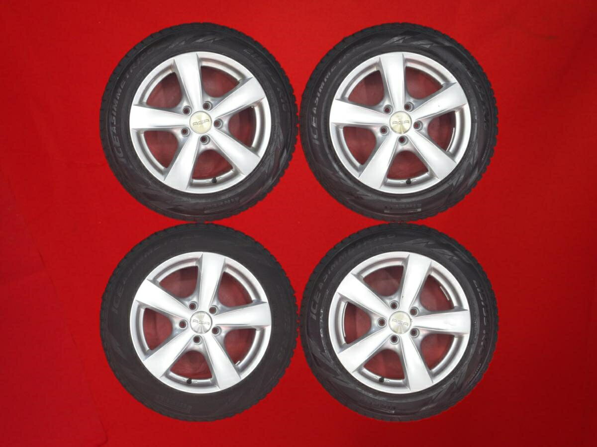 ピレリ アイス アシンメトリコ PIRELLI ICE ASIMMETRICO 215/55R16 97Q AGA(エージーエー) Nebel(ネーベル) 7Jx16 +45 5/112 シルバー(銀色)系 パサート A3 スポーツバック A4 CABRIOLET A6 アバント A4 アバント ゴルフ ヴァリアント A6 A4 ゴルフVI パサート ヴァリアント