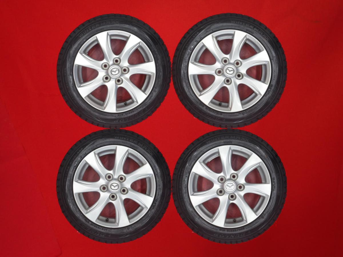 ダンロップ ウィンター MAXX 01(WM01) DUNLOP WINTER MAXX 01 205/55R16 91Q アクセラ スポーツ20S(BLEFW)純正 6.5Jx16 +50 5/114.3 シルバー(銀色)系 アテンザ セダン アテンザ アクセラ アテンザ スポーツワゴン アクセラ スポーツ アテンザ スポーツ プレマシー