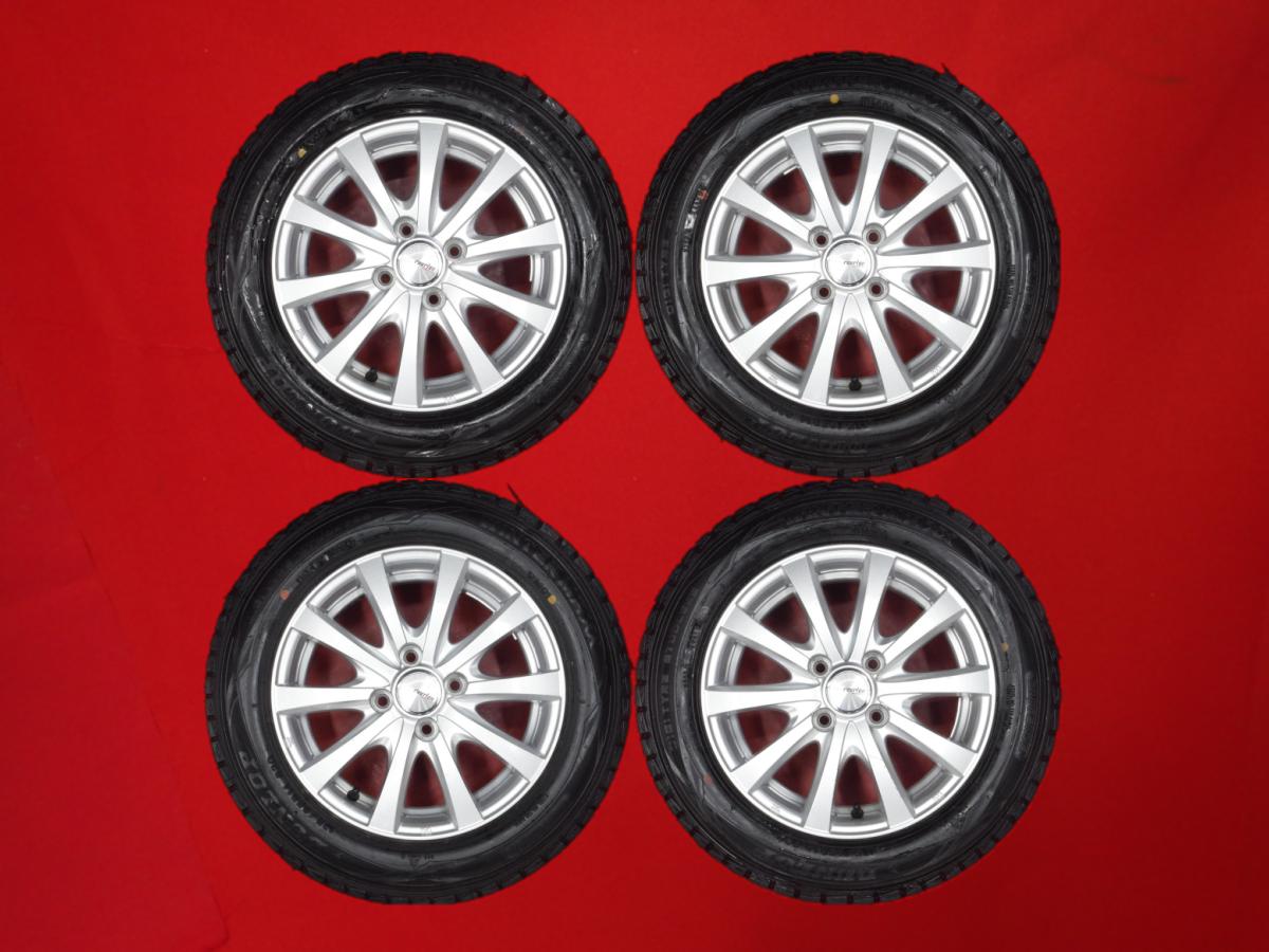 ダンロップ ウィンター MAXX 01(WM01) DUNLOP WINTER MAXX 01 175/65R14 82Q RAVRION RS01 5.5Jx14 +38 4/100 シルバー(銀色)系 ファンカーゴ ブーン ウィル サイファ ベルタ ヴィッツ コルト プラス デミオ ノート カローラ レビン AD-バン フィット キューブ ラウム