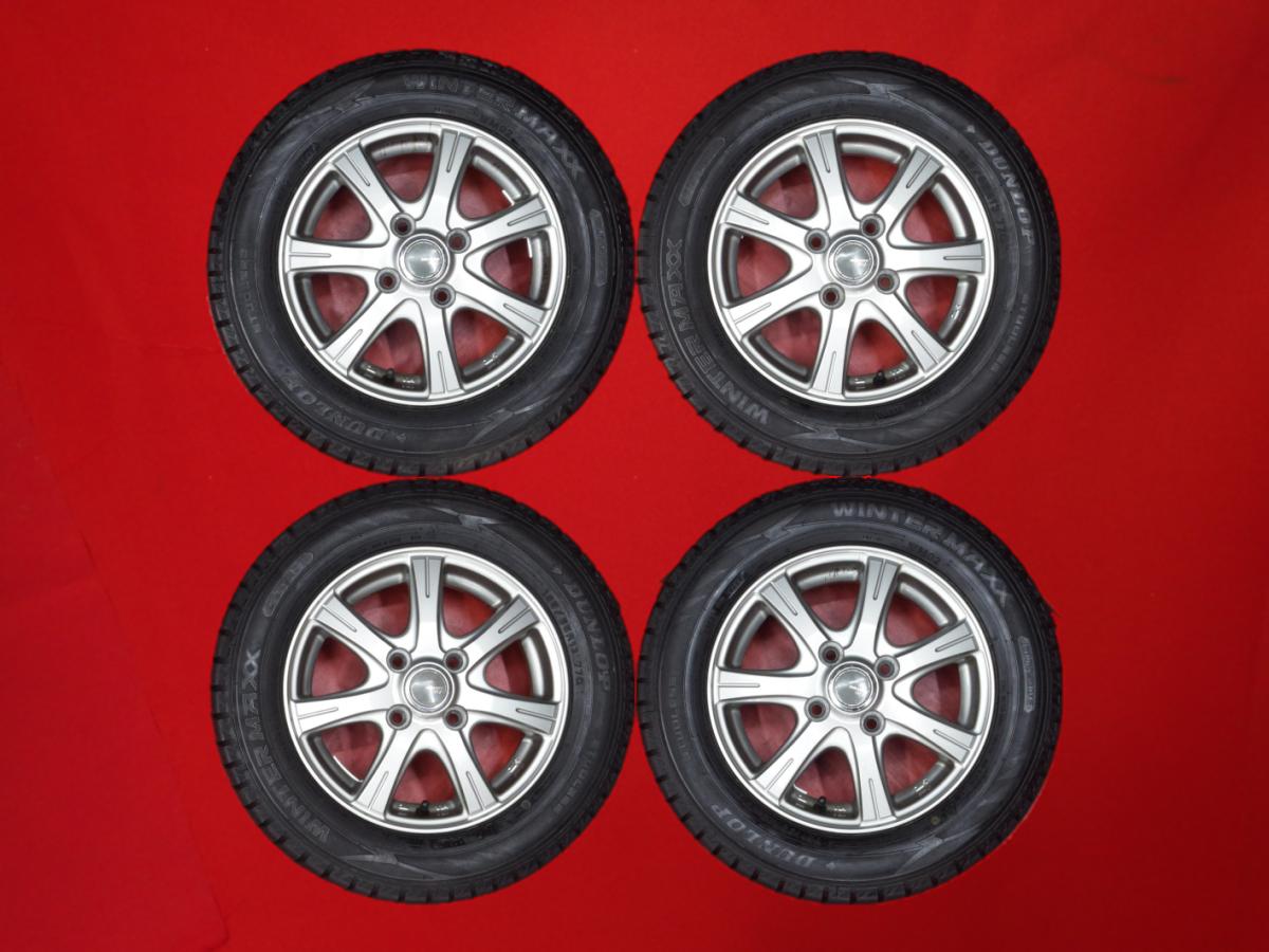 ダンロップ ウィンター MAXX 02(WM02) DUNLOP WINTER MAXX 02 165/65R13 77Q MILLOUS(ミルアス) RE 4Jx13 +42 4/100 ガンメタ系 エブリイ トッポ ミニカ トッポ エブリイ ワゴン アトレー ワゴン